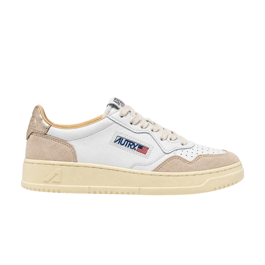 Autry Medalist Low Bianco / Beige / Oro